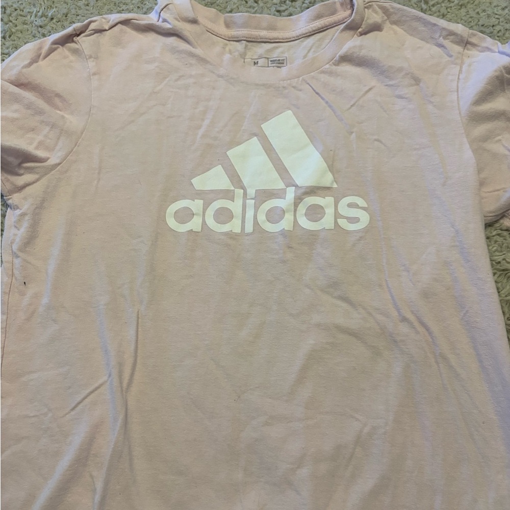 adidas Light Pink Crew Neck Tee
